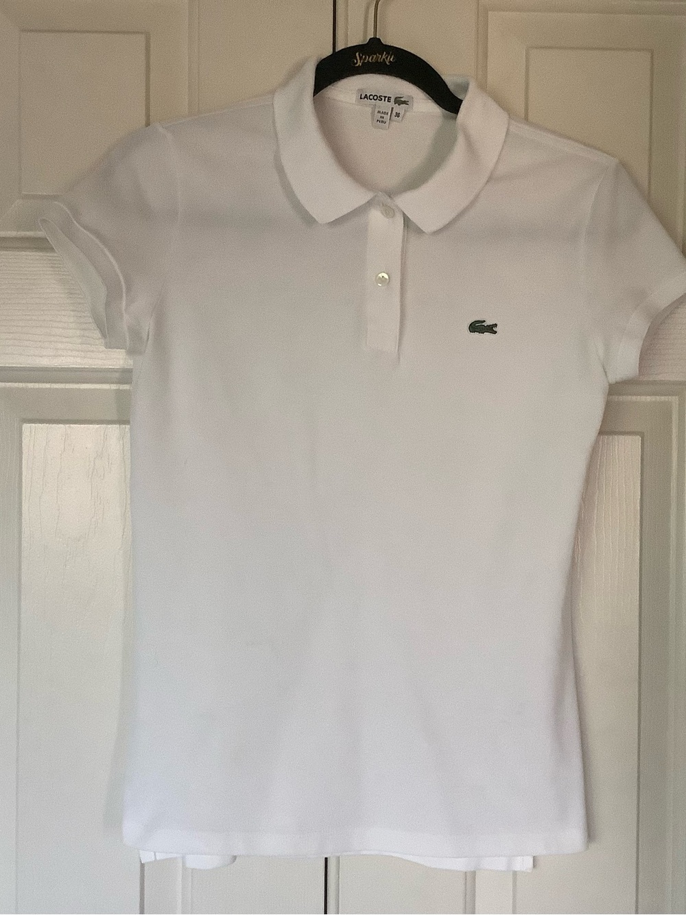Lacoste Women’s White Short-Sleeve Polo Top